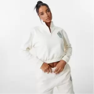 Image of Slazenger Quarter Zip Sweatshirt - Cream