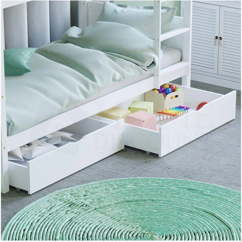 Image of Lassic Junior Vida Libra Wooden Underbed Drawers White unisex One Size