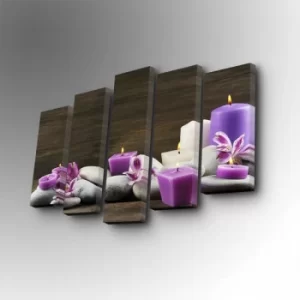 Image of 5PUC-113 Multicolor Decorative Canvas Painting (5 Pieces)