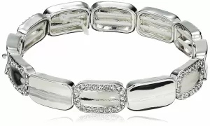 Image of BR STONE BANGLE - SLV/CRY