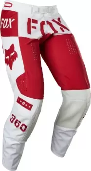 Image of FOX 360 Nobyl Motocross Pants, white-red, Size 32, white-red, Size 32