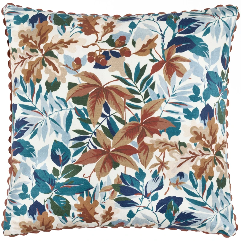 Image of Sanderson Sanderson Robins Wood Printed Cushion in Burnt Orange Size: 50cm x 50cm Burnt Orange 50cm x 50cm Unisex 5025532813954