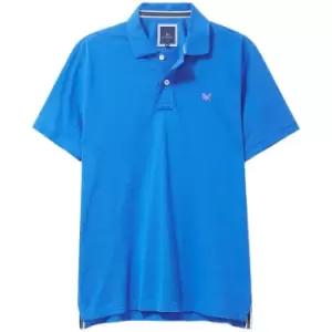 Image of Crew Clothing Mens Classic Pique Polo Shirt Victoria Blue XL