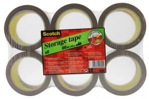 Image of Scotch Low Noise Buff Tape 48x66m - 6 Pack