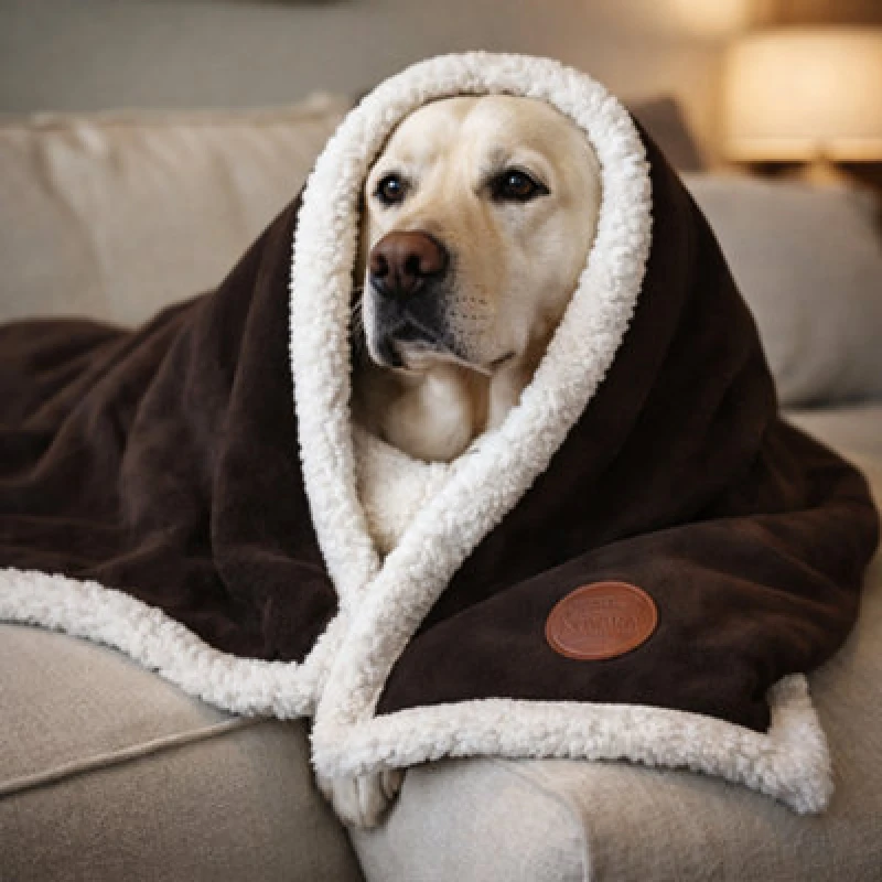 Image of Snug & Cosy Pets Snug And Cosy Pets Novara Brown Blanket 140Cm X 95Cm