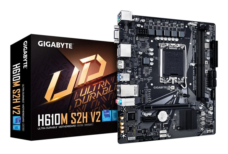 Image of Gigabyte H610M S2H V2 mATX Motherboard for Intel LGA1700 CPUs