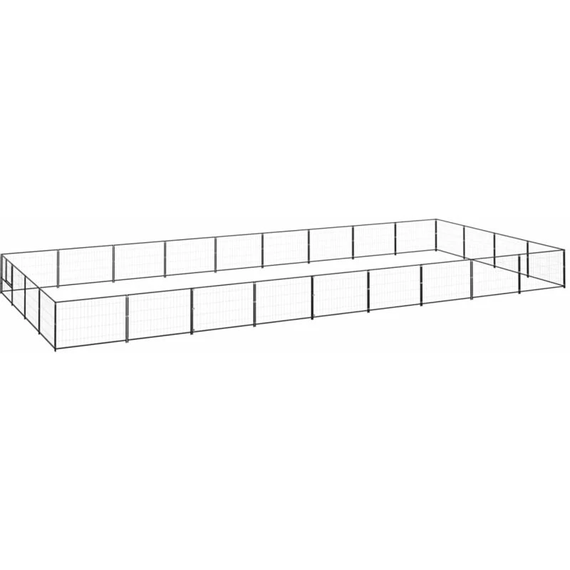 Image of VIDAXL Dog Kennel Black 36 m² Steel Vidaxl 8720286664223