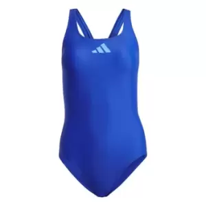 Image of adidas 3 Bar Logo Swimsuit Womens - Semi Lucid Blue / Blue Fusion