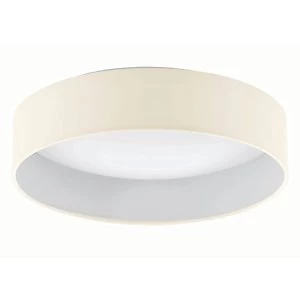 Image of Eglo Palomaro LED Cream & White Fabric Finish Single Ceiling Light - 11W