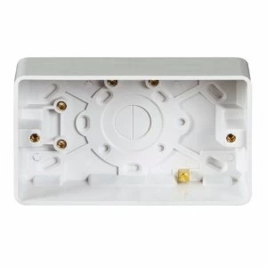 Image of KnightsBridge Pure 47mm 2G Pattress Box With Earth Terminal for PURE Range