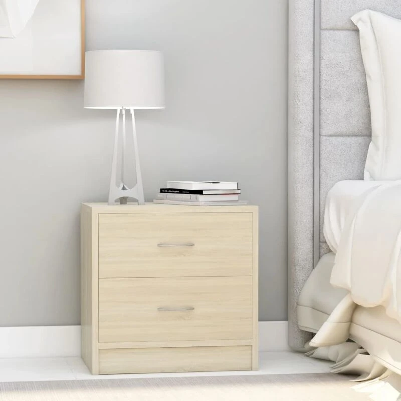 Image of VIDAXL Bedside Cabinets 2 pcs Sonoma Oak 40x30x40cm Engineered Wood Vidaxl 801042