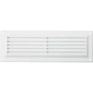 Image of Fixed Louvre Vent - 229 x 76mm - White Plastic