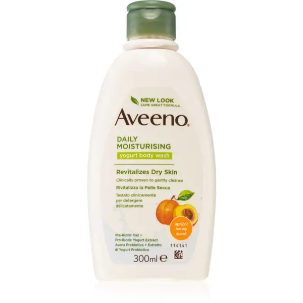 Image of Aveeno Daily Moisturising Yoghurt Body Wash Apricot & Honey 300ml