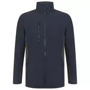 Image of Henbury Adults Unisex Contrast Soft Shell Jacket (L) (Navy/Charcoal)