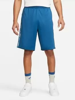 Image of Nike NSW Repeat Tape Poly Knit Shorts - Blue Size M, Men