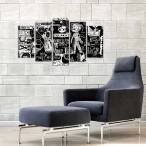 Image of 5ABSMDF-73 Multicolor Decorative MDF Painting (5 Pieces)