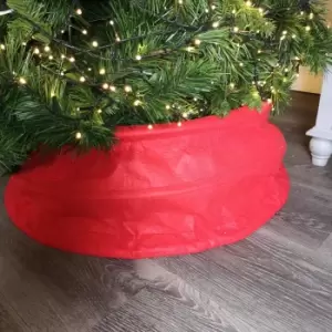 Image of Linen Pop-Up Christmas Tree Skirt Decoration