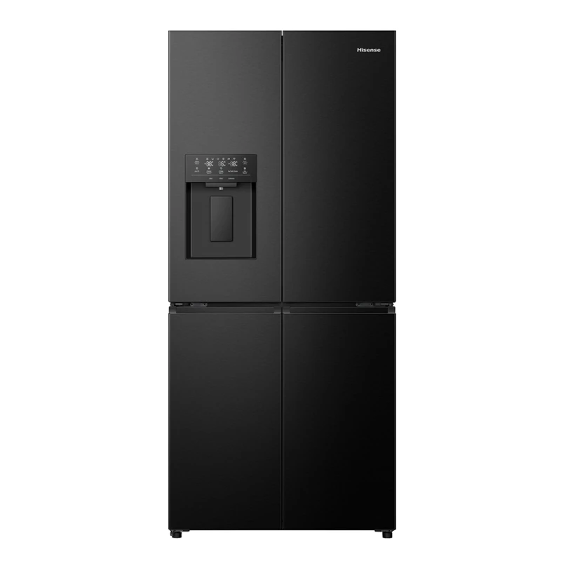 Image of Hisense PureFlat Slim RQ5P470SYFD Non-Plumbed Total No Frost Multi-door American Fridge Freezer - Black / Stainless Steel - D Rated
