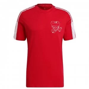 Image of adidas Arsenal Chinese New Year T Shirt Mens - Scarlet