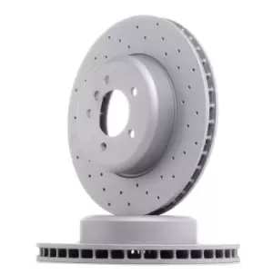 Image of ZIMMERMANN Brake disc 150.3434.52 Brake rotor,Brake discs BMW,5 Limousine (E60),5 Touring (E61),6 Coupe (E63),6 Cabrio (E64)