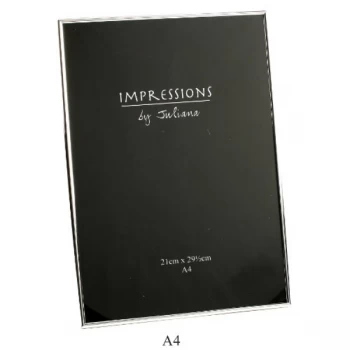 Image of A4 - Impressions Silver Plated Slim Frame - Certificate