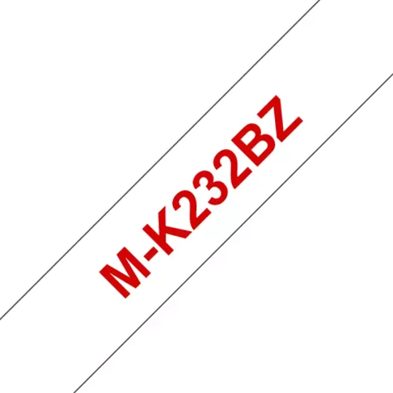 Image of Brother Brother Labelling Tape - 12mm Red/White Blister M label-making tape MK232BZ