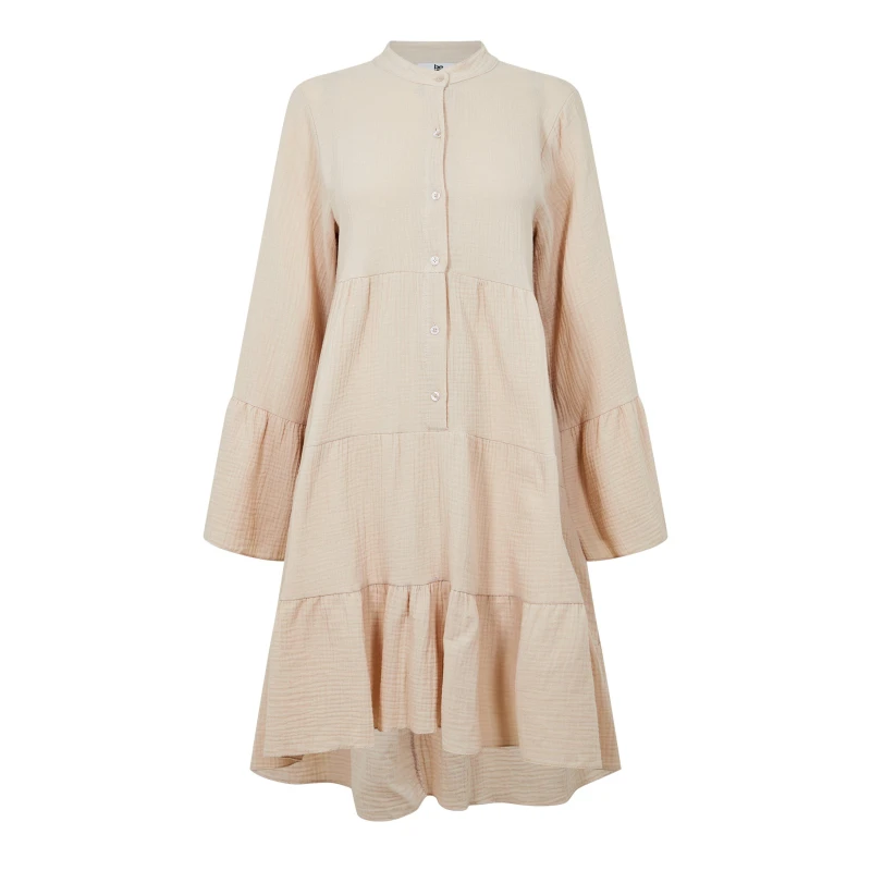 Image of Be You Tiered Smock Dress - Neutral Neutral 8 - 10