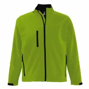 Image of SOLS Mens Relax Soft Shell Jacket (Breathable, Windproof And Water Resistant) (M) (Absinth Green)