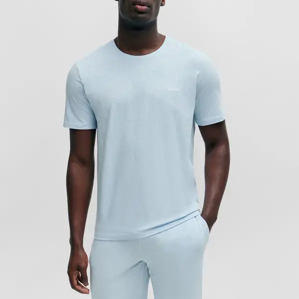Image of BOSS Bodywear Mix&Match Stretch Cotton-Jersey T-Shirt - S Blue Tops male 50515312-452 S