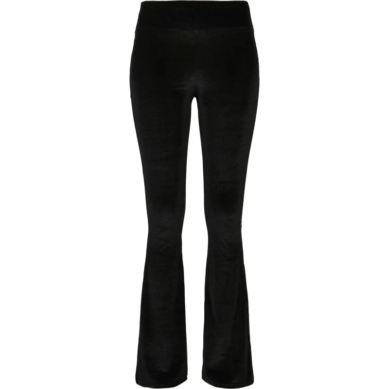 Image of Urban Classics Womens high-waisted leggings Urban Classics velvet boot (GT) Noir Female 5XL