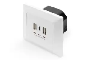 Image of Digitus Socket with USB A & USB-C Ports, flush mounted