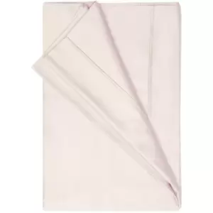 Image of 200 Thread Count Egyptian Cotton Flat Sheet (Double) (Powder Pink) - Powder Pink - Belledorm