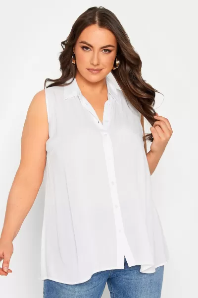 Image of Yours Dip Back Blouse White