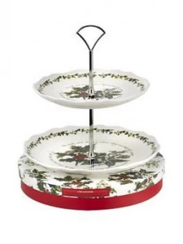 Image of Holly & Ivy 2 Tier Cake Stand