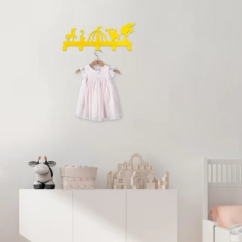 Image of Sirk - Yellow Yellow Metal Wall Hook