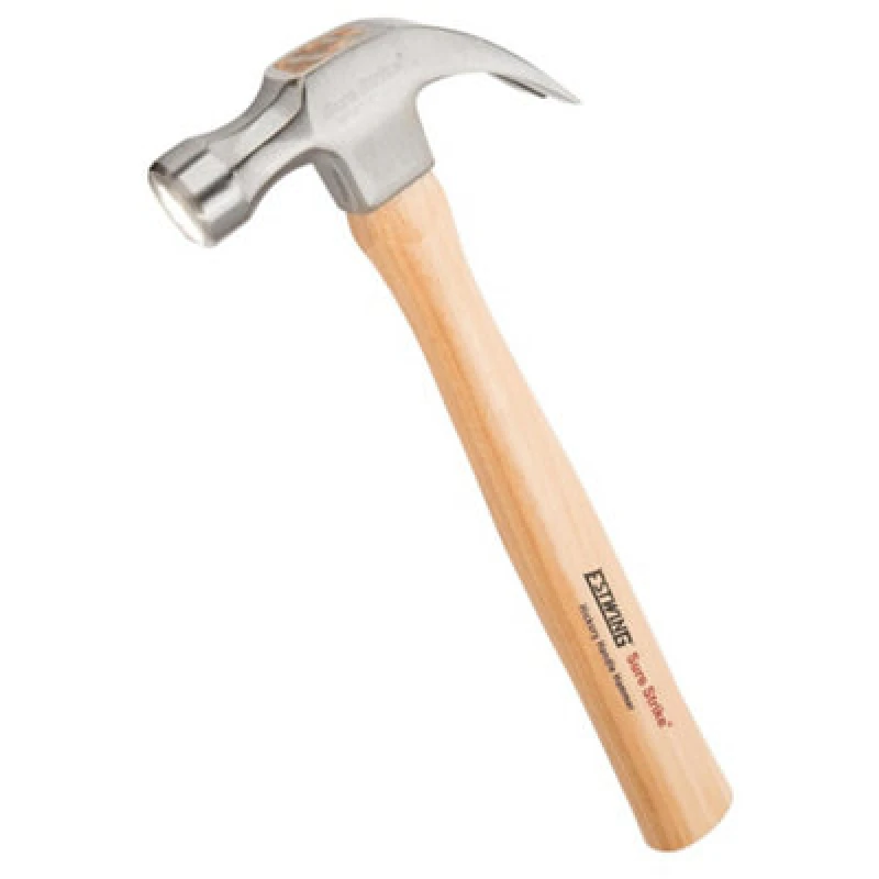 Image of Draper 24087 Estwing Emrw20C Sure Strike Curved Claw Hammer With Hickory Handle, 20Oz/570G