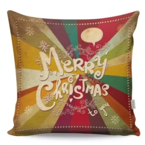 Image of A12943 Multicolor Cushion Merry Christmas To You