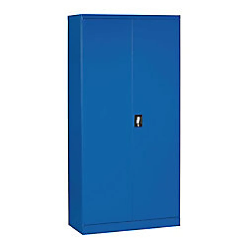 Image of Steel workplace cupboards, blue H x W x D - 2000 x 1000 x 500mm 387600 SLBY387600