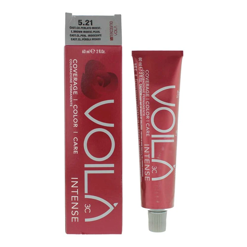 Image of Intercosmo Voila Intense 5.21 Light Brown Iridesc Pearl Hair Colour 60ml