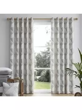 Image of Fusion Campden Eyelet Lined Curtains