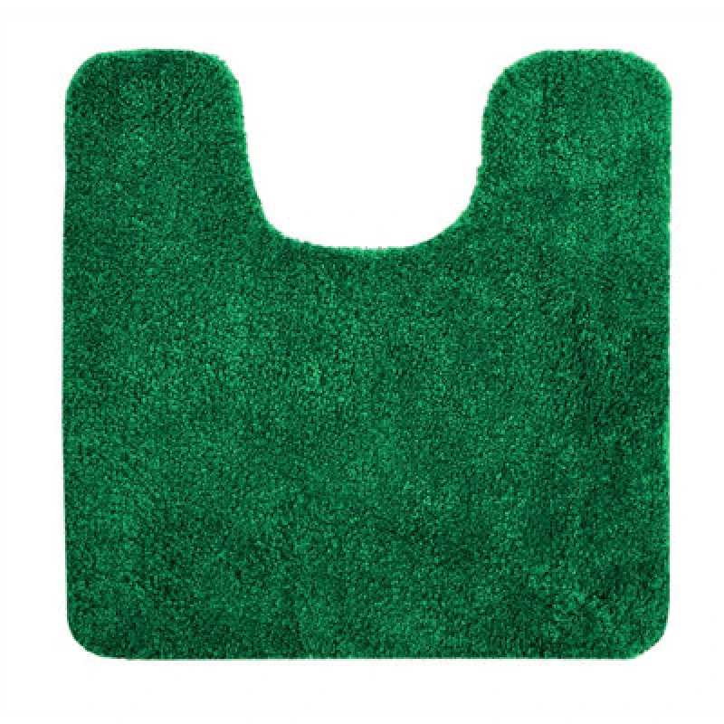 Image of Allure Bath Fashions Luxury Microfibre Pedestal Toilet Mat Non-Slip - Dark Green