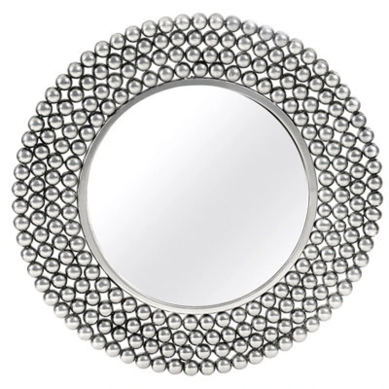 Image of Orsina Pewter Finish Iron Wall Mirror