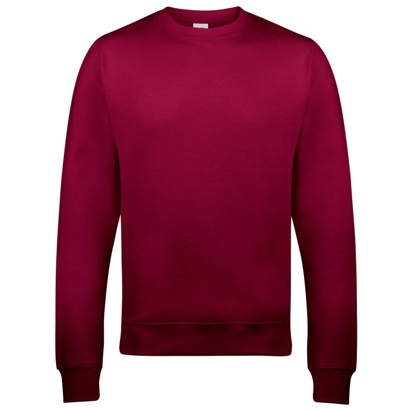 Image of AWDis AWDis Just Hoods Crew Neck Plain Sweatshirt (280 GSM) in Burgundy Size: Small Burgundy S Unisex 5055805497994