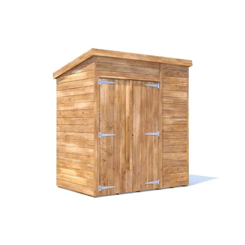 Image of Dunster House Garden Shed 1.8 X 1.2M (6' X 4') 15mm Walls Wooden Outdoor Storage, Pent Roof, Overlord Modular