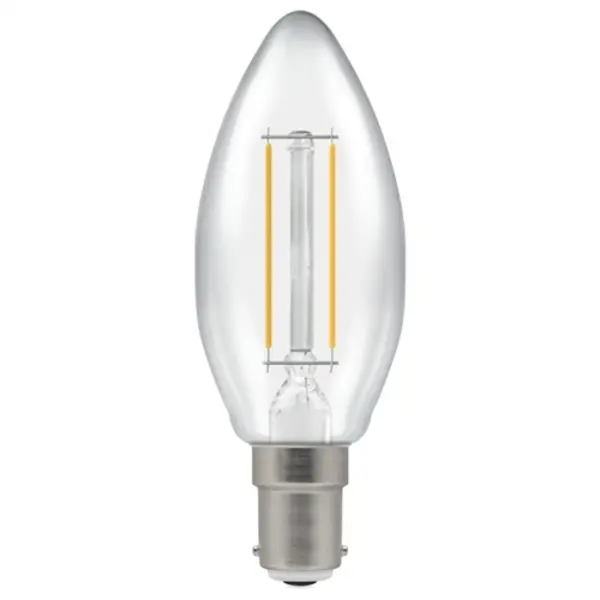 Image of Crompton LED Candle Filament Dimmable Clear 2.5W 2700K SBC-B15d