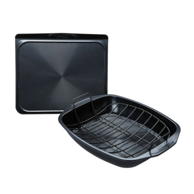 Image of Circulon Black 2 Pack 'Ultimum' Dishwasher Safe Carbon Steel Roast & Bake Set Black