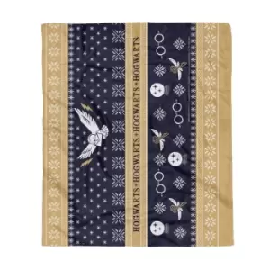 Image of Harry Potter Hogwarts Christmas Fleece Blanket - M