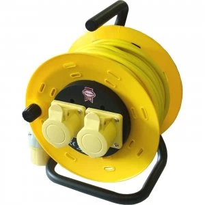 Image of Faithfull 2 Socket Cable Extension Reel 110v 50m