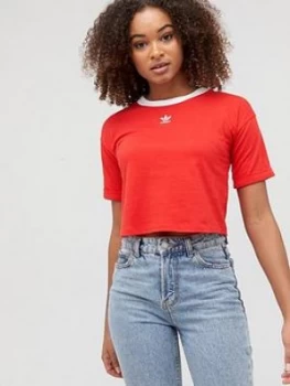 Image of Adidas Originals Crop Top - Red