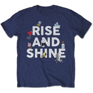 Image of BT21 - Rise And Shine Unisex Medium T-Shirt - Blue